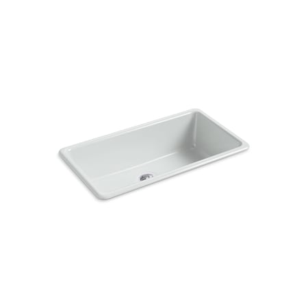 Kohler Kitchen Sink, Drop In, Undermount Mount, 0 Hole, Ice Gray 5707-95